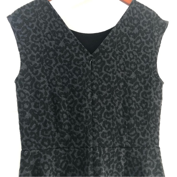 LOFT Black Animal Print Dress NWOT - Picture 9 of 11